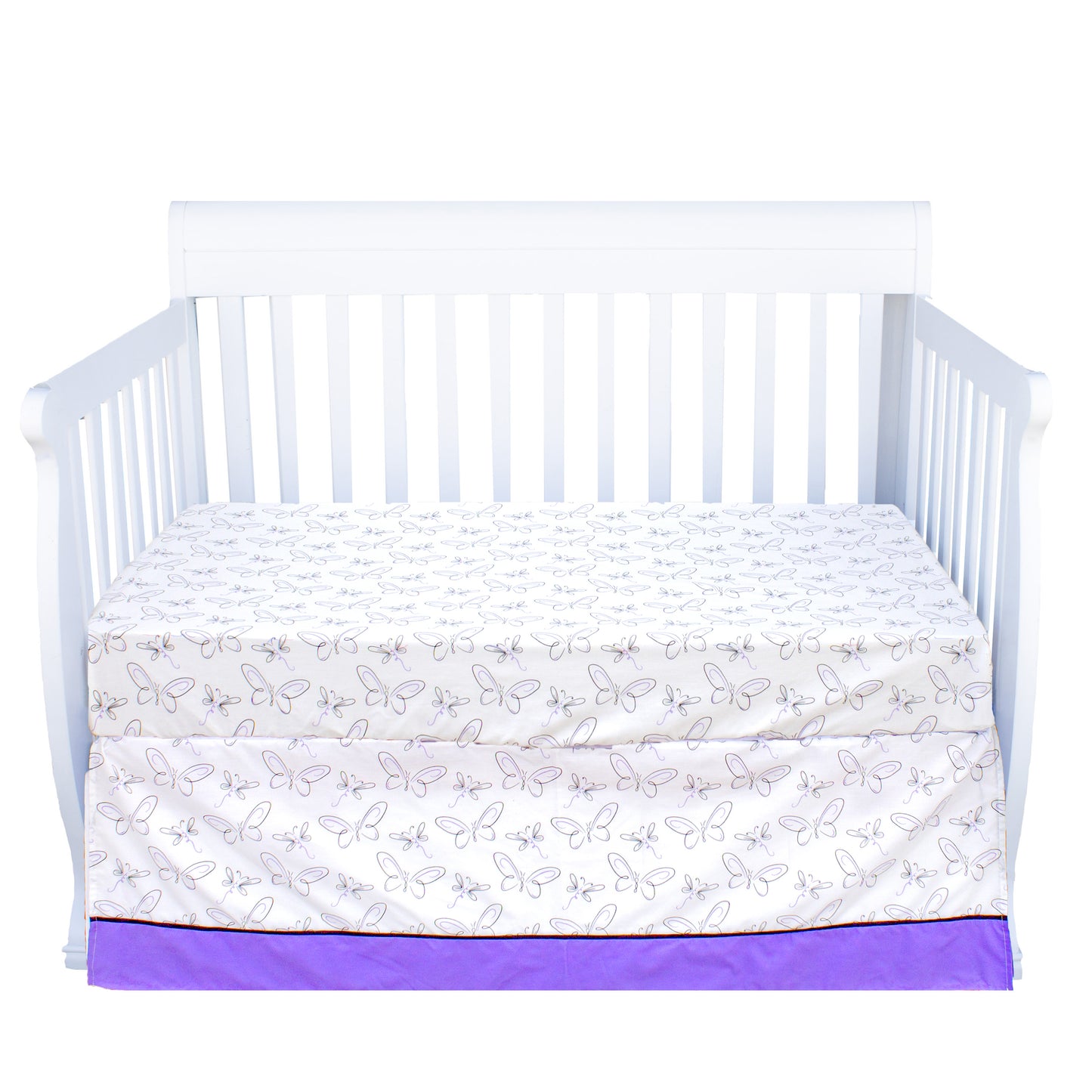 Purple Butterfly 13 Piece Crib Bedding Set