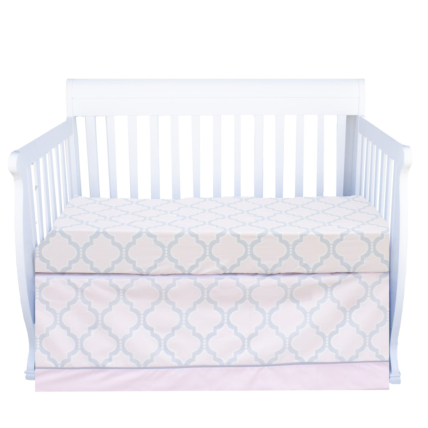 Pink Medallion 6 Piece Crib Bedding Set