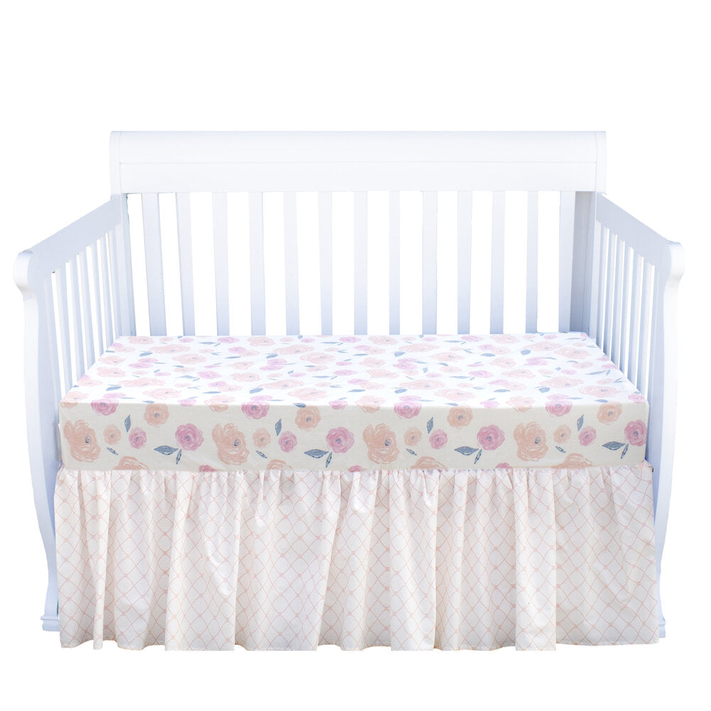 Watercolor Rose 10 Piece Crib Bedding Set