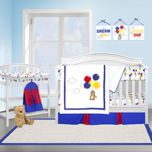 Bears and Balloons 10 Piece Crib Bedding Set