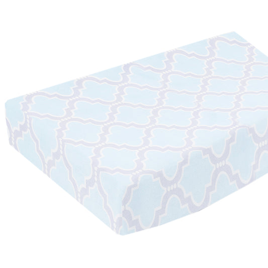 Blue Medallion Changing Pad Cover
