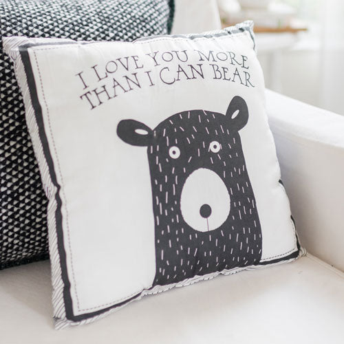 Little Black Bear Decorative Pillow