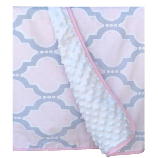 Pink Medallion Baby Blanket