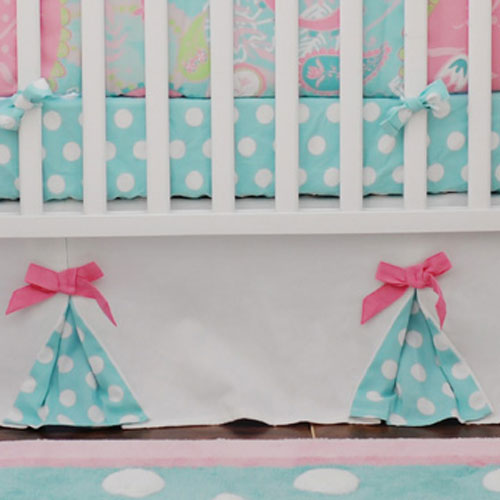 Pixie Baby Aqua 3 Piece Crib Bedding Set