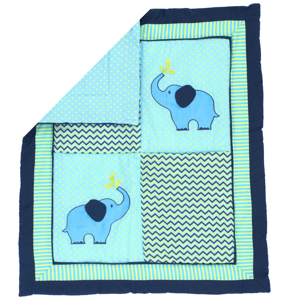 Zig Zag Elephant 6 Piece Crib Bedding Set